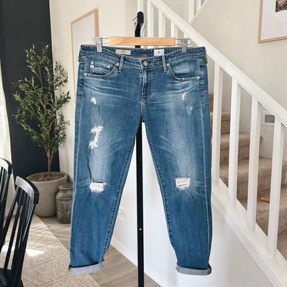 Adriano Goldschmied AG Stilt Cigarette Jean 31R Distressed - Picture 2 of 14